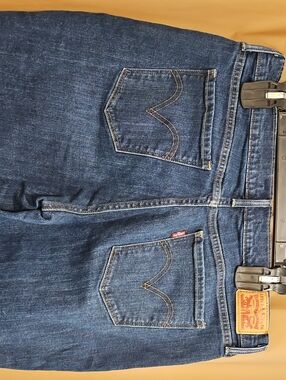 Levi's Straight-Leg Dark Blue Denim Jeans
